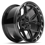 20x10 4P55 Gloss Black Brushed with Tinted Clear - 6x135 + 6x139.7 -18ET