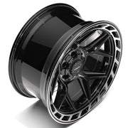 20x10 4P55 Gloss Black Brushed with Tinted Clear - 6x135 + 6x139.7 -18ET
