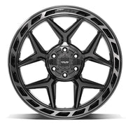 Set(4) 22x10 4P55 Gloss Black Brushed with Tinted Clear - 6x135 &amp; 6x139.7 -18ET with 33x12.50r22 Sailun TerraMax RT Tires