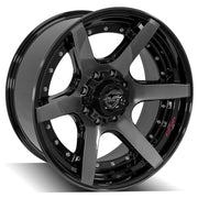 22x10 4P60 Gloss Black Brushed with Tinted Clear - 8x170 -24ET