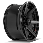 22x10 4P60 Gloss Black Brushed with Tinted Clear - 8x165.1 -24ET