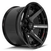 22x12 4P60 Gloss Black Brushed with Tinted Clear - 8x170 -44ET