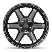 20x10 4P63 Gloss Black Brushed with Tinted Clear - 5x127 + 5x139.7 -18ET