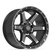 Set(5) 20x10 4P63 Gloss Black Brushed with Tinted Clear - 5x127 &amp; 5x139.7 -18ET