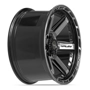 Set(5) 20x10 4P63 Gloss Black Brushed with Tinted Clear - 5x127 &amp; 5x139.7 -18ET