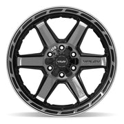 Set(4) 20x10 4P63 Gloss Black Brushed with Tinted Clear - 6x135 &amp; 6x139.7 -18ET