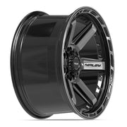 20x10 4P63 Gloss Black Brushed with Tinted Clear - 6x135 + 6x139.7 -18ET