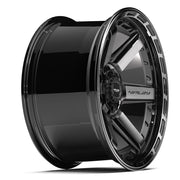 20x10 4P63 Gloss Black Brushed with Tinted Clear - 6x135 + 6x139.7 -18ET
