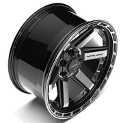 20x10 4P63 Gloss Black Brushed with Tinted Clear - 6x135 + 6x139.7 -18ET