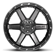Set(4) 22x10 4P63 Gloss Black Brushed with Tinted Clear - 5x127 &amp; 5x139.7 -18ET with 33x12.50r22 Sailun TerraMax RT Tires