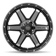 Set(4) 22x10 4P63 Gloss Black Brushed with Tinted Clear - 6x135 &amp; 6x139.7 -18ET with 285/45r22 Bridgestone Dueler Alenza HL Tires