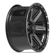 Set(4) 22x10 4P63 Gloss Black Brushed with Tinted Clear - 6x135 &amp; 6x139.7 -18ET