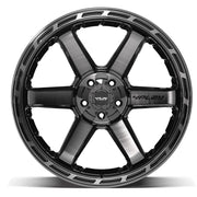 22x12 4P63 Gloss Black Brushed with Tinted Clear - 5x127 + 5x139.7 -44ET