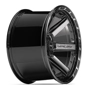Set(4) 22x12 4P63 Gloss Black Brushed with Tinted Clear - 5x127 &amp; 5x139.7 -44ET