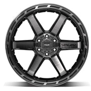 Set(4) 22x12 4P63 Gloss Black Brushed with Tinted Clear - 6x135 &amp; 6x139.7 -44ET