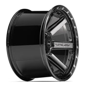 22x12 4P63 Gloss Black Brushed with Tinted Clear - 6x135 + 6x139.7 -44ET