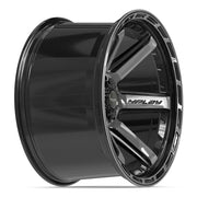 22x12 4P63 Gloss Black Brushed with Tinted Clear - 6x135 + 6x139.7 -44ET