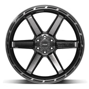 24x12 4P63 Gloss Black Brushed with Tinted Clear - 6x135 + 6x139.7 -44ET