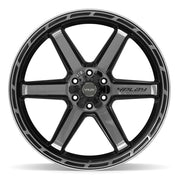 24x12 4P63 Gloss Black Brushed with Tinted Clear - 6x135 + 6x139.7 -44ET