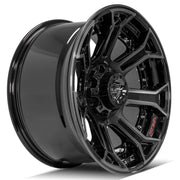 20x10 4P70 Gloss Black Brushed with Tinted Clear - 5x127 + 5x139.7 -24ET