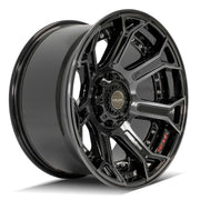Set(4) 22x10 4P70 Gloss Black Brushed with Tinted Clear - 5x127 &amp; 5x139.7 -24ET