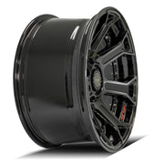 Set(4) 22x10 4P70 Gloss Black Brushed with Tinted Clear - 5x127 &amp; 5x139.7 -24ET