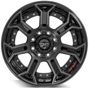 20x10 4P70 Gloss Black Brushed with Tinted Clear - 8x180 -24ET