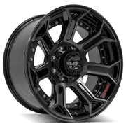 20x10 4P70 Gloss Black Brushed with Tinted Clear - 8x165.1 -24ET
