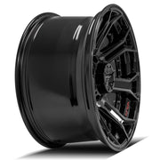 Set(4) 20x10 4P70 Gloss Black Brushed with Tinted Clear - 8x165.1 -24ET
