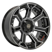 Set(4) 22x10 4P70 Gloss Black Brushed - 5x127 &amp; 5x139.7 -24ET