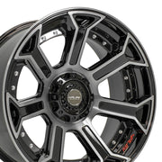 Set(4) 22x10 4P70 Gloss Black Brushed - 5x127 &amp; 5x139.7 -24ET
