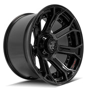 22x12 4P70 Gloss Black Brushed with Tinted Clear - 6x135 + 6x139.7 -44ET