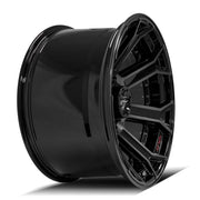 Set(4) 22x12 4P70 Gloss Black Brushed with Tinted Clear - 8x170 -44ET