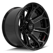 22x12 4P70 Gloss Black Brushed with Tinted Clear - 8x180 -44ET