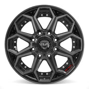 20x9 4P80R Gloss Black Brushed with Tinted Clear - 8x165.1 +0ET