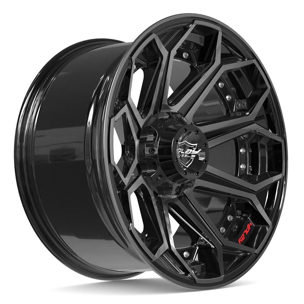 4PLAY 4P80R 20x10 6x135 + 6x139.7 -18et Gloss Black Brushed with