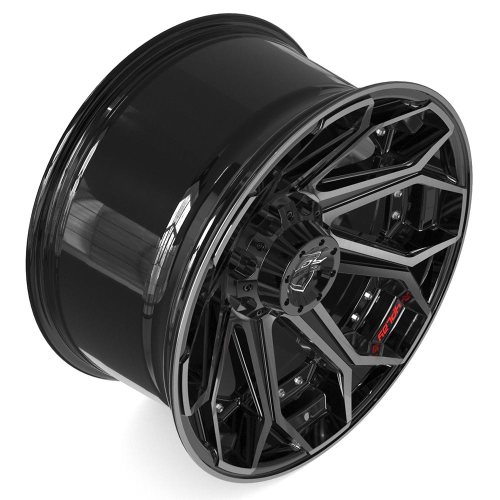 4PLAY 4P80R 20x10 6x135 + 6x139.7 -18et Gloss Black Brushed with