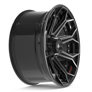Set(4) 22x10 4P80R Gloss Black Brushed with Tinted Clear - 6x135 &amp; 6x139.7 -18ET