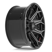 22x10 4P80R Gloss Black Brushed with Tinted Clear - 8x170 -24ET