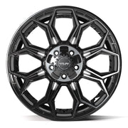 Set(4) 20x9 4P83 Gloss Black Brushed with Tinted Clear - 5x127 &amp; 5x139.7 +0ET with 275/55r20 Sailun TerraMax RT Tires &amp; TPMS