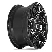 Set(4) 20x9 4P83 Gloss Black Brushed with Tinted Clear - 5x127 &amp; 5x139.7 +0ET