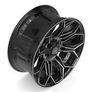 20x9 4P83 Gloss Black Brushed with Tinted Clear - 5x127 + 5x139.7 +0ET