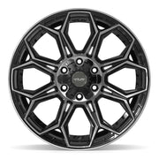 Set(4) 20x9 4P83 Gloss Black Brushed with Tinted Clear - 6x135 &amp; 6x139.7 +0ET
