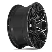 Set(4) 20x9 4P83 Gloss Black Brushed with Tinted Clear - 6x135 &amp; 6x139.7 +0ET