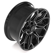 Set(4) 20x9 4P83 Gloss Black Brushed with Tinted Clear - 6x135 &amp; 6x139.7 +0ET