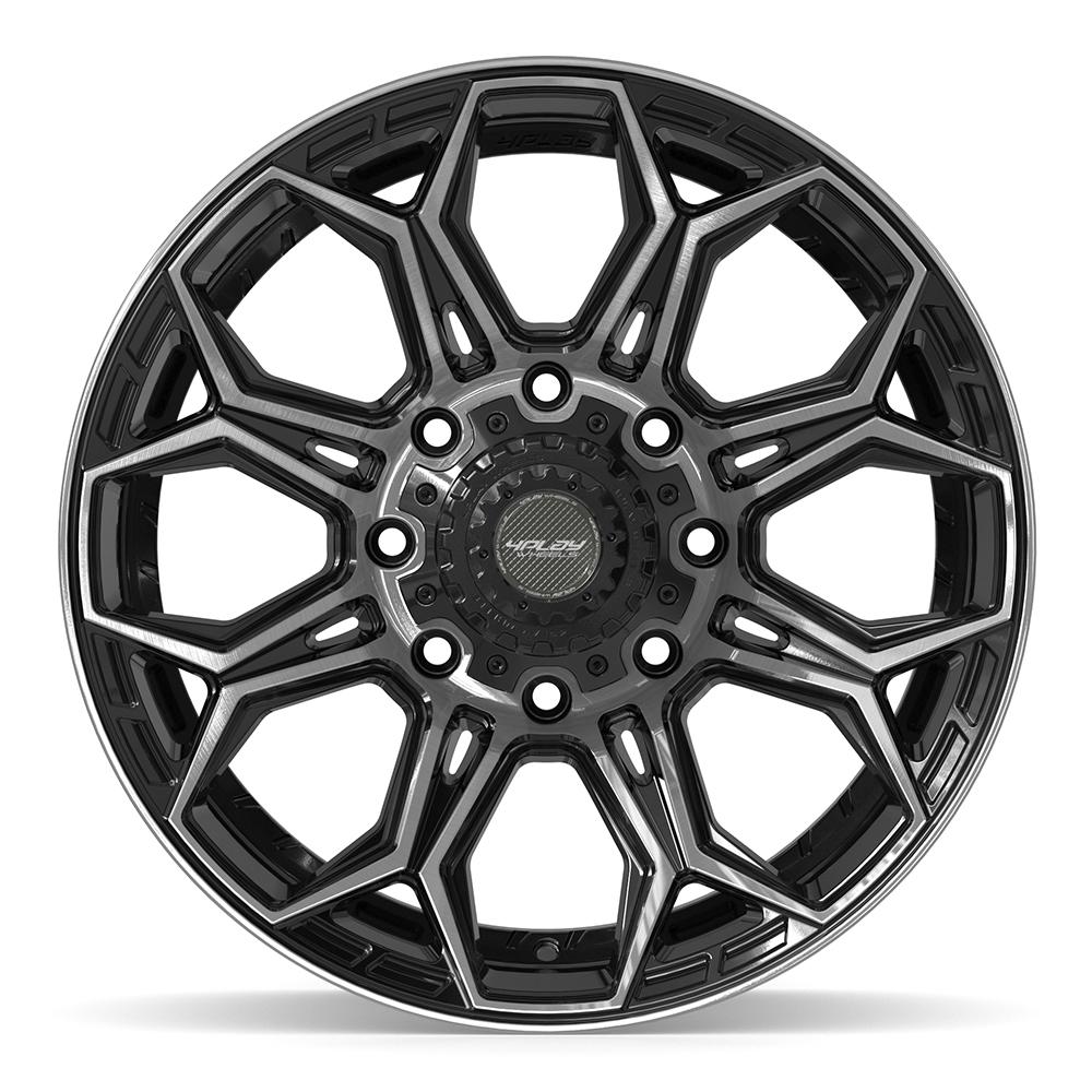 4PLAY 4P83 20x9 8x180 0et Gloss Black Brushed with Tinted