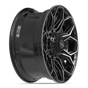20x9 4P83 Gloss Black Brushed with Tinted Clear - 8x165.1 +0ET