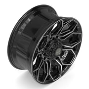 20x9 4P83 Gloss Black Brushed with Tinted Clear - 8x165.1 +0ET