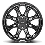 4PLAY 4P83 20x10 6x135 + 6x139.7 -18et Gloss Black Brushed with Tinted Clear Wheel SET