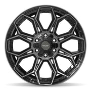 Set(4) 20x10 4P83 Gloss Black Brushed with Tinted Clear - 6x135 &amp; 6x139.7 -18ET